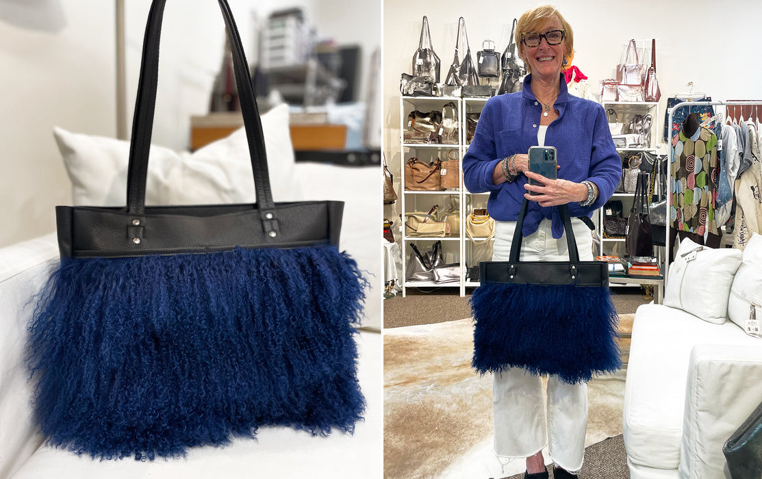 *NEW* Bella Nouveau Matte Black w Navy Fur