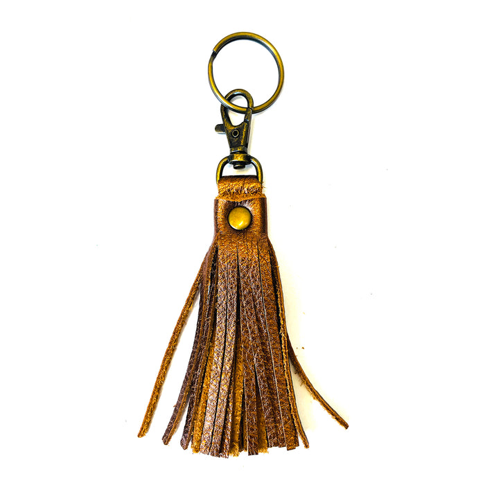 Fringe Tassel Key Chain Bronze Pearl