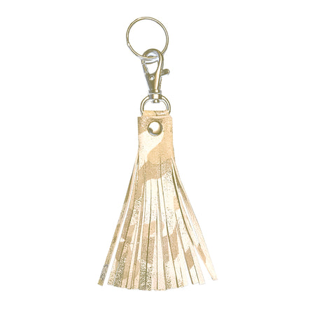 Fringe Tassel Key Chain Metallic Camo - Lara B. Designs, Inc.