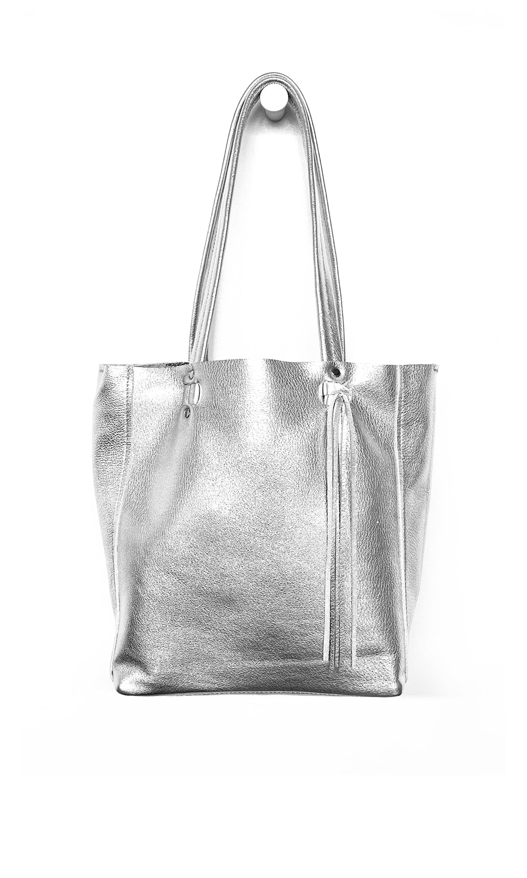 Scout Leather Tote Bag / Carry All Silver Lara B. Designs, Inc.